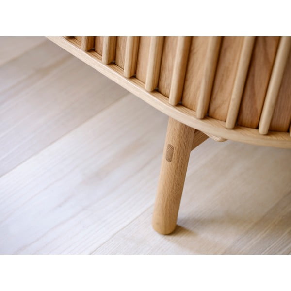 Dabīga toņa skapītis ar ozolkoka imitāciju 110x125 cm Carno – Unique Furniture-image-1