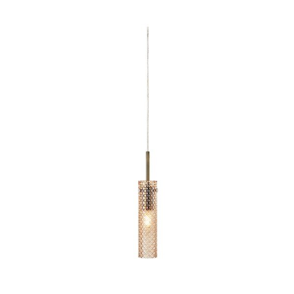 Misiņa krāsas/dzintara dzeltena stikla piekaramā lampa ø5x27,5 cm Vibia – Markslöjd