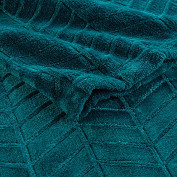 Zils gultas pārklājs no mikroflaneļa 180x220 cm Arya – douceur d'intérieur-image-2