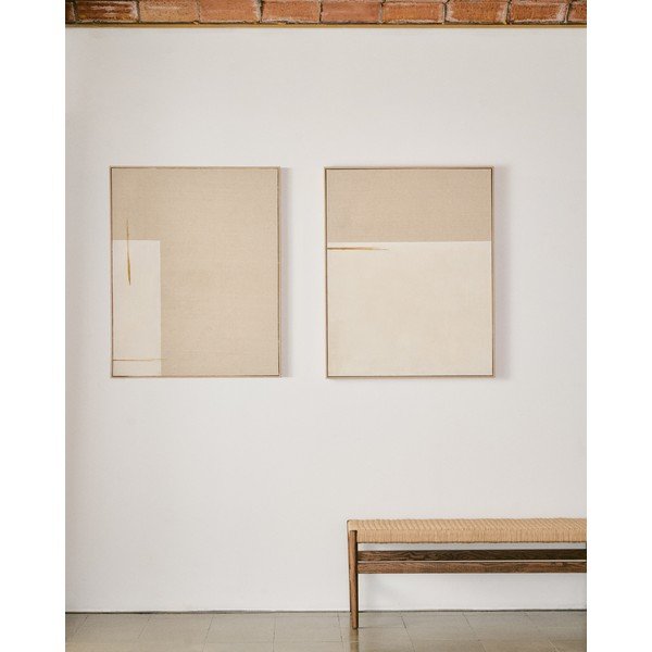 Ar rokām apgleznota glezna ar rāmi/uz audekla 80x100 cm Salin – Kave Home-image-1