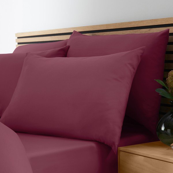 Bordo divguļamā gultas veļa 200x200 cm So Soft Non Iron – Catherine Lansfield-image-3