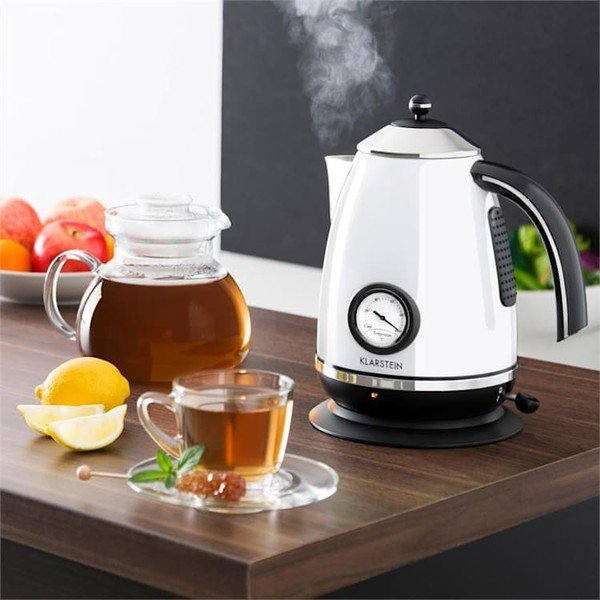 Balta elektriskā tējkanna Klarstein Aquavita Chalet-image-1