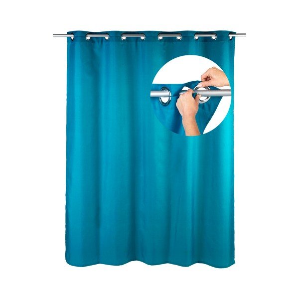Benzīna zils dušas aizkars Wenko Comfort Flex, 180 x 200 cm-image-4
