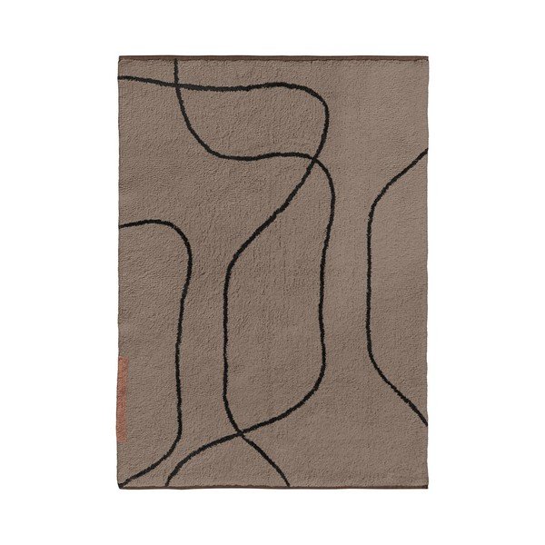 Brūns mazgājams kokvilnas paklājs 100x140 cm Shadow – Mette Ditmer Denmark