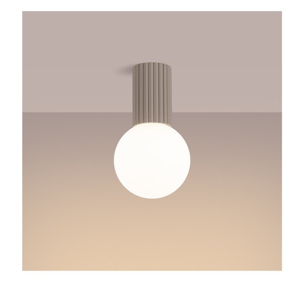 Pelēkbrūna griestu lampa ar stikla abažūru ø 12 cm Orbital – Sollux-image-3