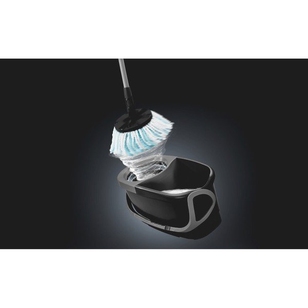 Rotējoša grīdas mazgāšanas slota ar spaini Clean Twist Disc Mop Ergo Black – LEIFHEIT-image-1