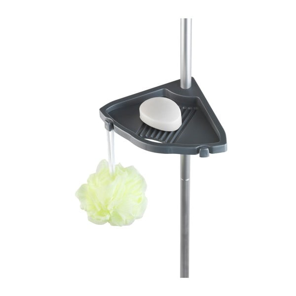 Pelēks teleskopiskais sienas plaukts vannas istabai Wenko Easy-image-2