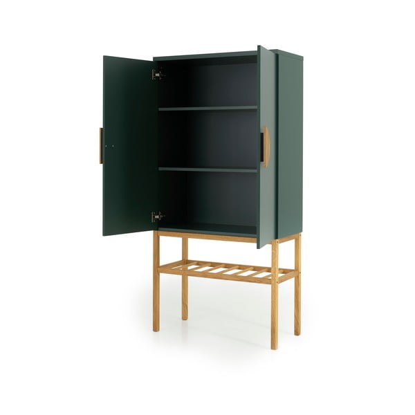 Zaļa kumode ar ozolkoka kājām Tenzo Scoop, augstums 162 cm-image-3