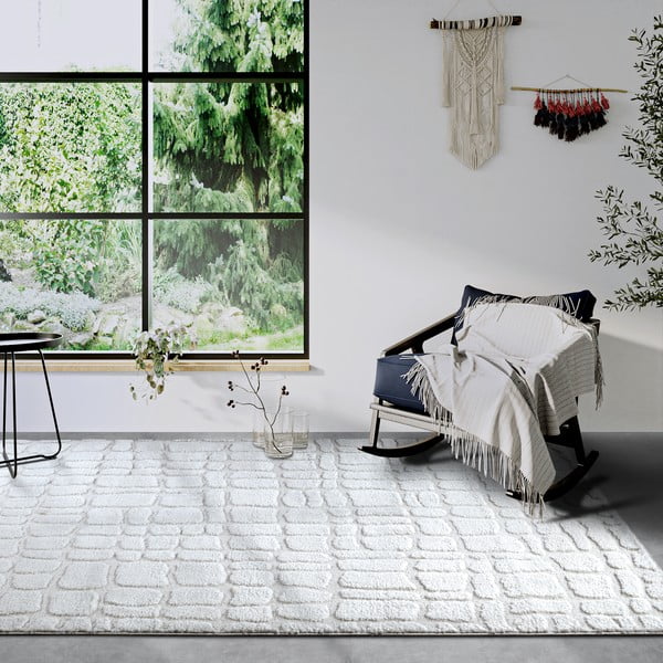 Krēmkrāsas paklājs 160x235 cm Artistique Cream White – Elle Decoration-image-1