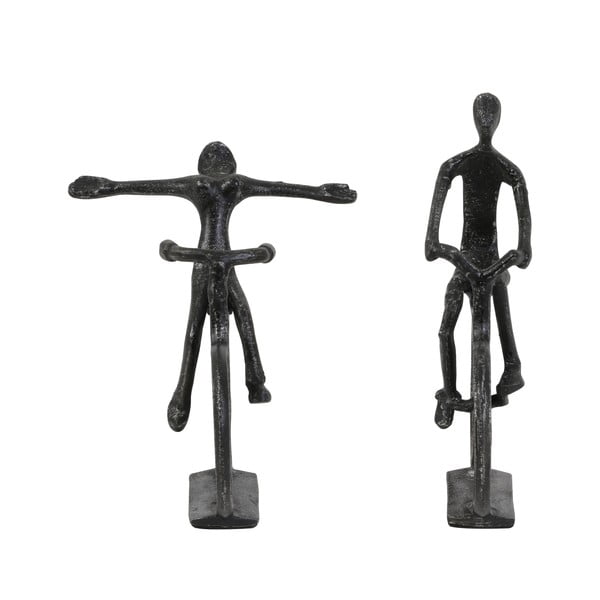 Metāla statuetes (2 gab.) 22 cm Cyclists – Light & Living-image-2