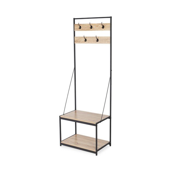 Priekšnama drēbju pakaramais ar plauktu Compactor Eliott-image-1