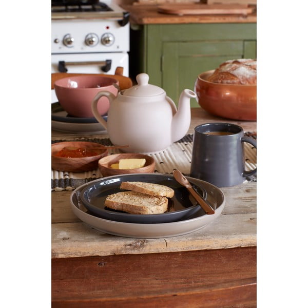 Tumši pelēks keramikas šķīvis Mikasa Serenity, ø 20 cm-image-1