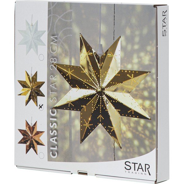 Ziemassvētku gaismas dekors zelta krāsā Classic – Star Trading-image-4