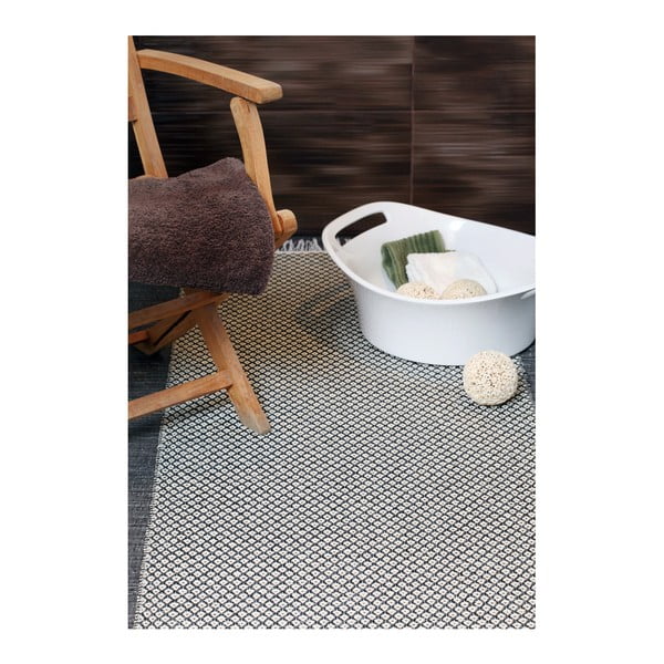 Krēmkrāsas un melns āra paklājs Narma Diby, 70 x 200 cm-image-1