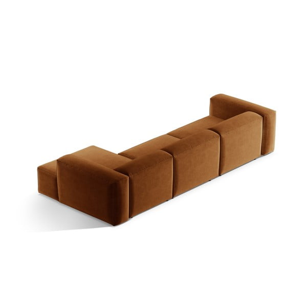 Ķieģeļu sarkans stūra dīvāns (ar labo stūri/ar zvilni) Bergamo – Cosmopolitan Design-image-4