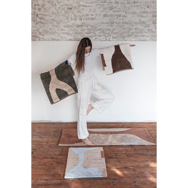 Tumši zaļš mazgājams kokvilnas paklājs 50x80 cm Figura – Mette Ditmer Denmark-image-3