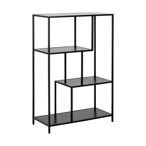 Melns grāmatu plaukts 77x114 cm Seaford – Actona-image-2