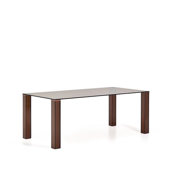 Stikla ēdamgalds 100x200 cm Adularia – Kave Home