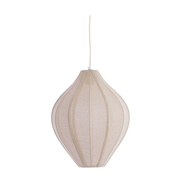 Dabīga toņa piekaramā lampa ar auduma abažūru Pasto – Light & Living