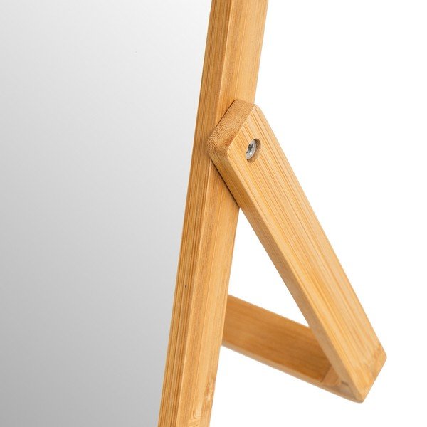 Kosmētikas spogulis ar bambusa rāmi 20x27 cm – Casa Selección-image-1
