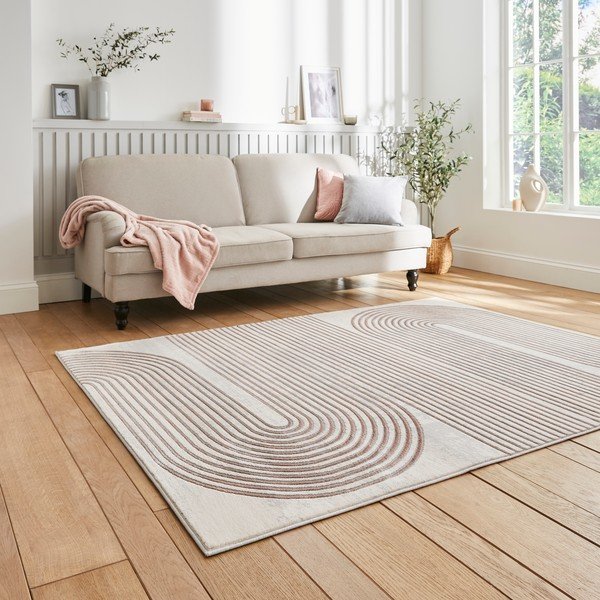 Rozā/gaiši pelēks paklājs 160x220 cm Apollo – Think Rugs-image-2