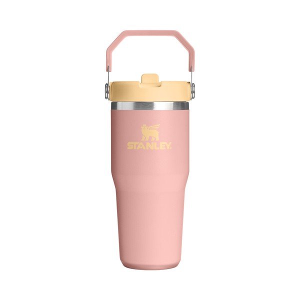 Persiku oranžs nerūsējošā tērauda termoss 410 ml IceFlow™ Flip Straw 2.0 Tumbler Peach Rose – Stanley