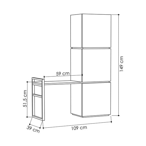 Ozolkoka apavu statīva un sienas pakaramā komplekts Mello Oak-image-3