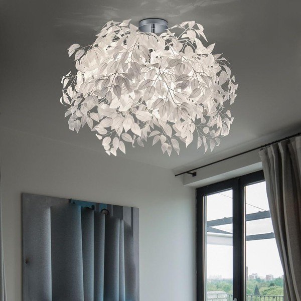 Balta piekaramā lampa Reality Pendant Leavy, augstums 73 cm-image-2