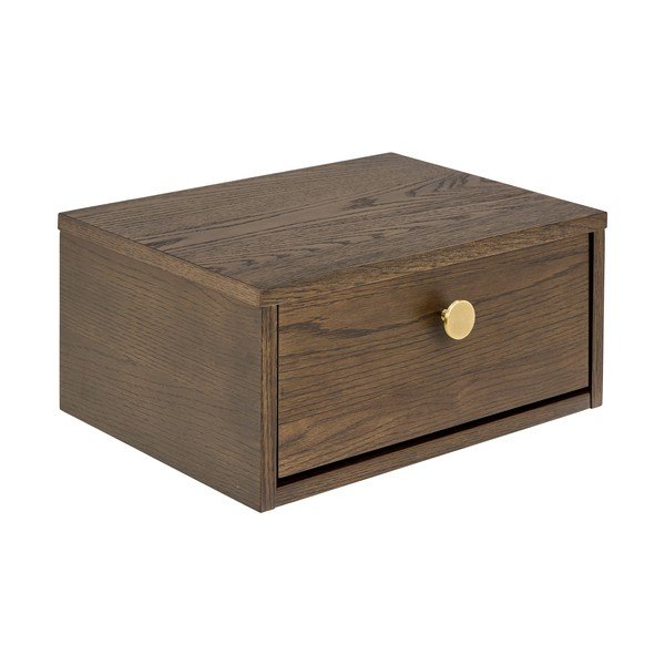 Tumša dabīga toņa naktsskapītis ar ozolkoka imitāciju Monfort – Actona-image-2