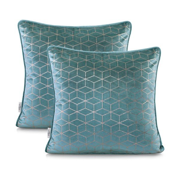 2 spilvendrānu komplekts AmeliaHome Nancy Lightblue, 45 x 45 cm