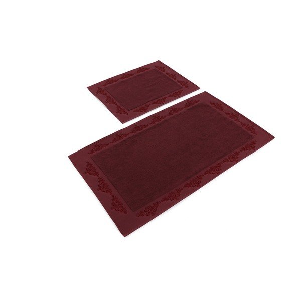 2 bordo krāsas vannas paklājiņu komplekts Hobby Sapphire