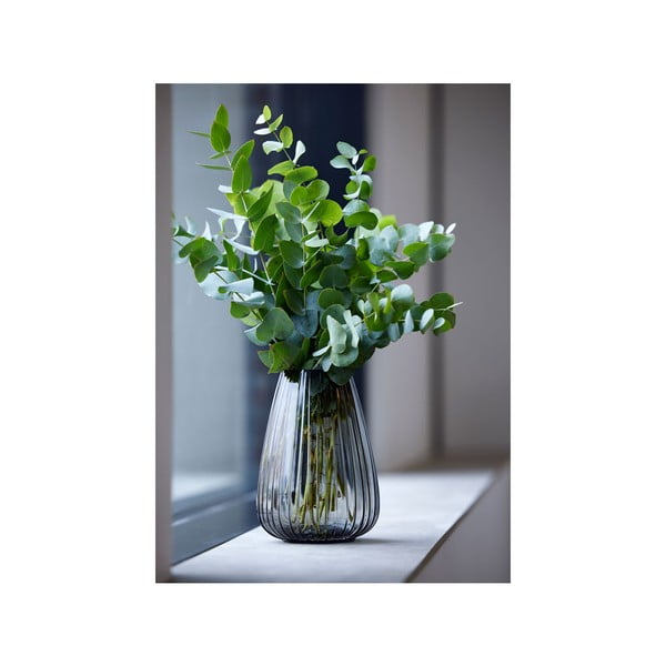 Pelēka stikla vāze Bitz Kusintha, augstums 22 cm-image-2