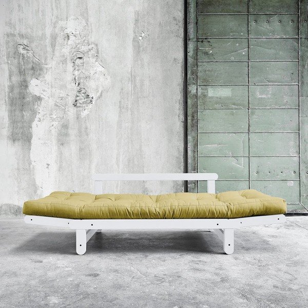 Dīvāns gulta Karup Beat White/Avocado Green-image-2