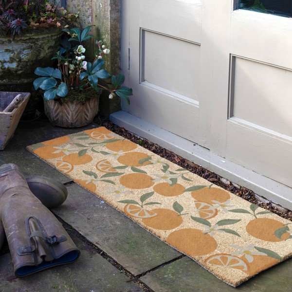 Kokosšķiedras kājslauķis 40x120 cm Orange – Artsy Doormats-image-1