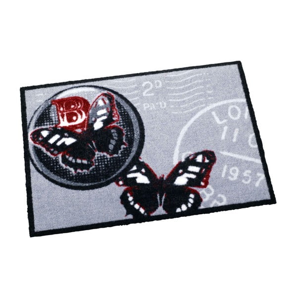 Pelēks paklājs Zala Living Butterflies, 50x70 cm