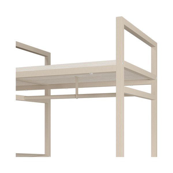 Krēmkrāsas atvērta tipa tērauda drēbju skapis 140x179,5x40 cm Amara – Marckeric-image-4