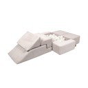 Krēmkrāsas velveta putu rotaļu laukums 100x35x40 cm Montessori – Meowbaby