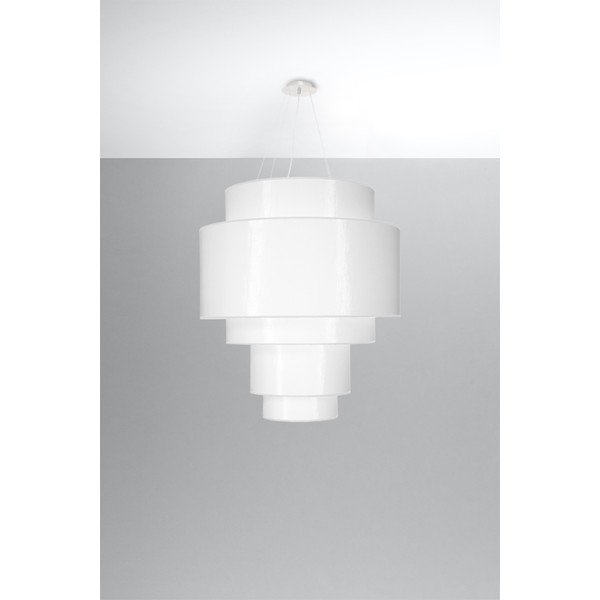 Balta piekaramā lampa ø 80 cm Elber – Sollux-image-1