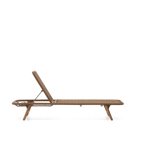 Brūns masīvkoka/metāla dārza zvilnis Dandara – Kave Home-image-2