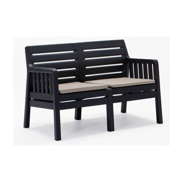 Antracīta pelēks dārza atpūtas komplekts 4 personām Lara – Floriane Garden-image-3