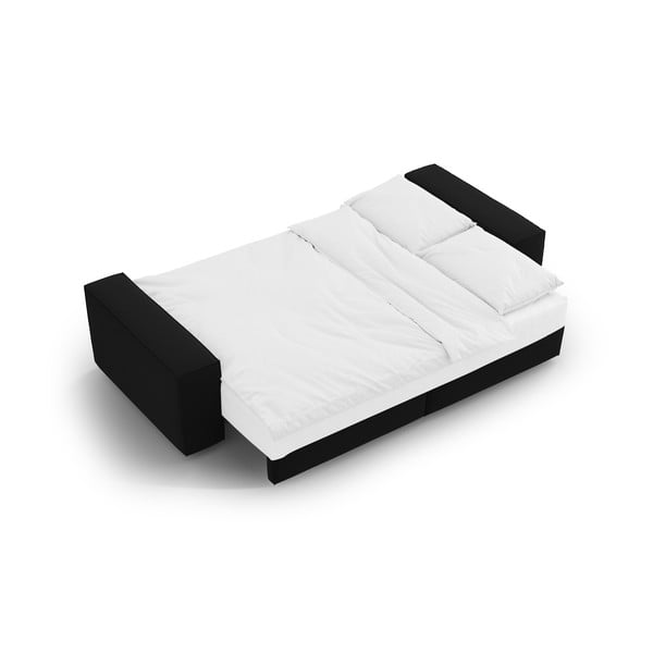 Melns samta salokāms/ar uzglabāšanas vietu dīvāns 247 cm Jodie – Micadoni -image-4