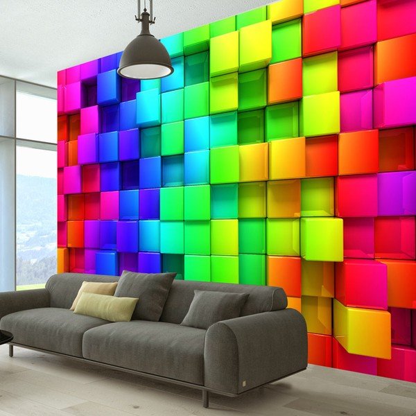 Lielformāta tapetes Bimago Cubes, 400 x 280 cm-image-1