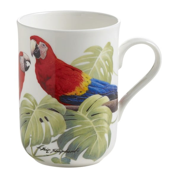 Kaula porcelāna krūze Maxwell & Williams Birds Scarlet Macaws, 330 ml