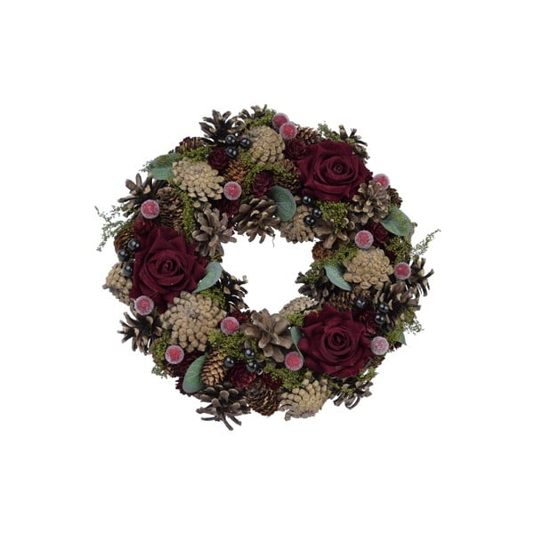 Ziemassvētku dabiskais vainags ar rozēm Ego Dekor Pine, ø 27 cm