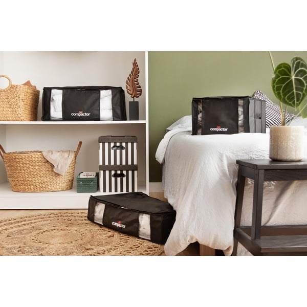 Melna drēbju uzglabāšanas kaste Compactor XXL Black Edition 3D Medium, 125 l-image-2