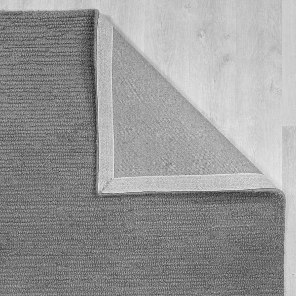 Pelēks ar rokām darināts vilnas paklājs 120x170 cm Harris Boucle – Flair Rugs-image-3