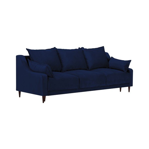 Zils samta dīvāns ar veļas kasti Mazzini Sofas Freesia, 215 cm-image-2