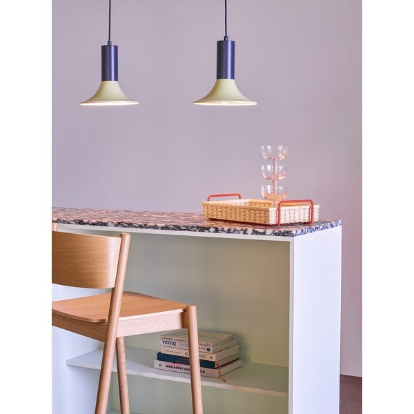 Gaiši zaļa/tumši zila metāla piekaramā lampa ar regulējamu spilgtumu ø 25 cm Luminary – Hübsch-image-1