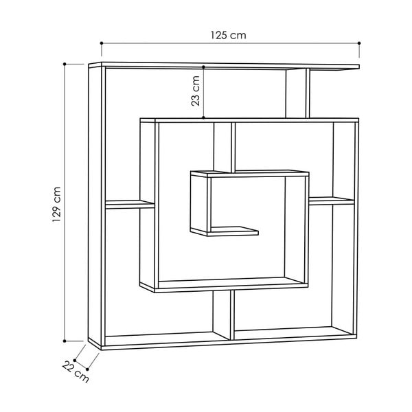 Grāmatu plaukts Maze Antracīta-image-2