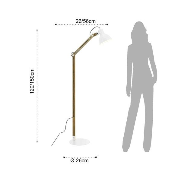 Stāvlampa ar baltu abažūru Tomasucci Dory-image-1